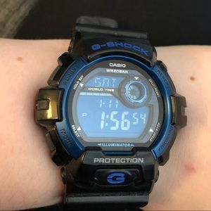 G-Shock Black and Blue Watch